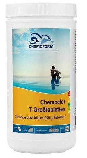 Lėtai tirpstančios chloro tabletės po 200gr, 1kg T-Großtabletten
